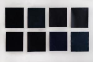 M.E, Sparks, Night as Sheet (No.1-8) 2017, oil on canvas, each approximately 20"x20"