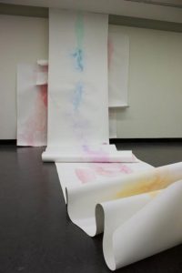 Installation shot of Configuration of: Ten and Ode to Two
Coloured pencil and ink on paper, Dimensions variable, 2015.
