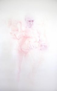 Mothers burden, warm - Holding Three Overlays
Coloured pencil on paper, 150 x 300 cm, 2015.
