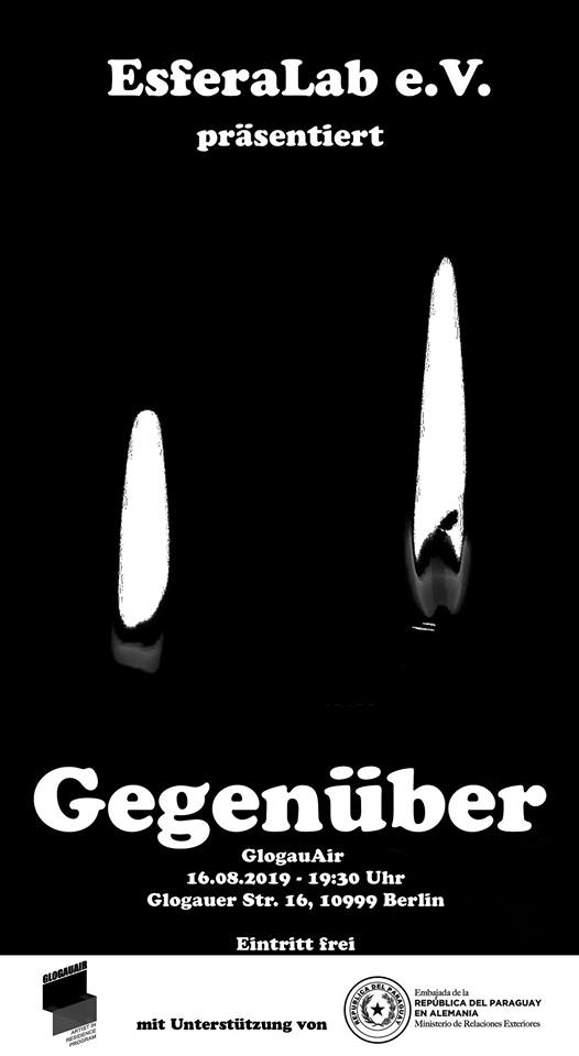 67478186_1945604092206558_3728152511962415104_n Image of black poster with 2 small white flames with the text: gegenuber