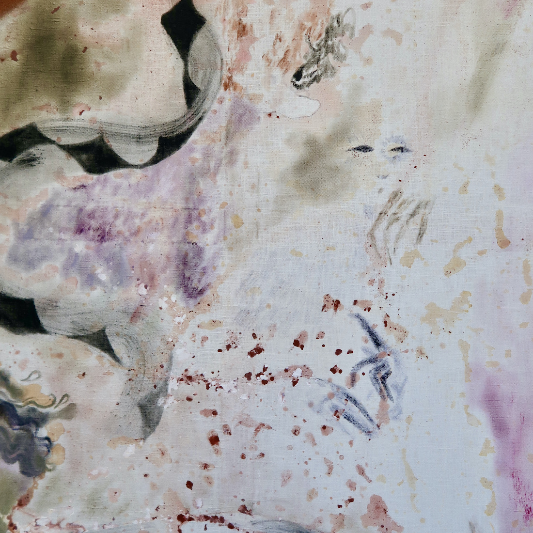 2022_Camille Allen_Virtual_Close up 2 - Spiders Nest, oil and acrylic on linen, 130x200cm