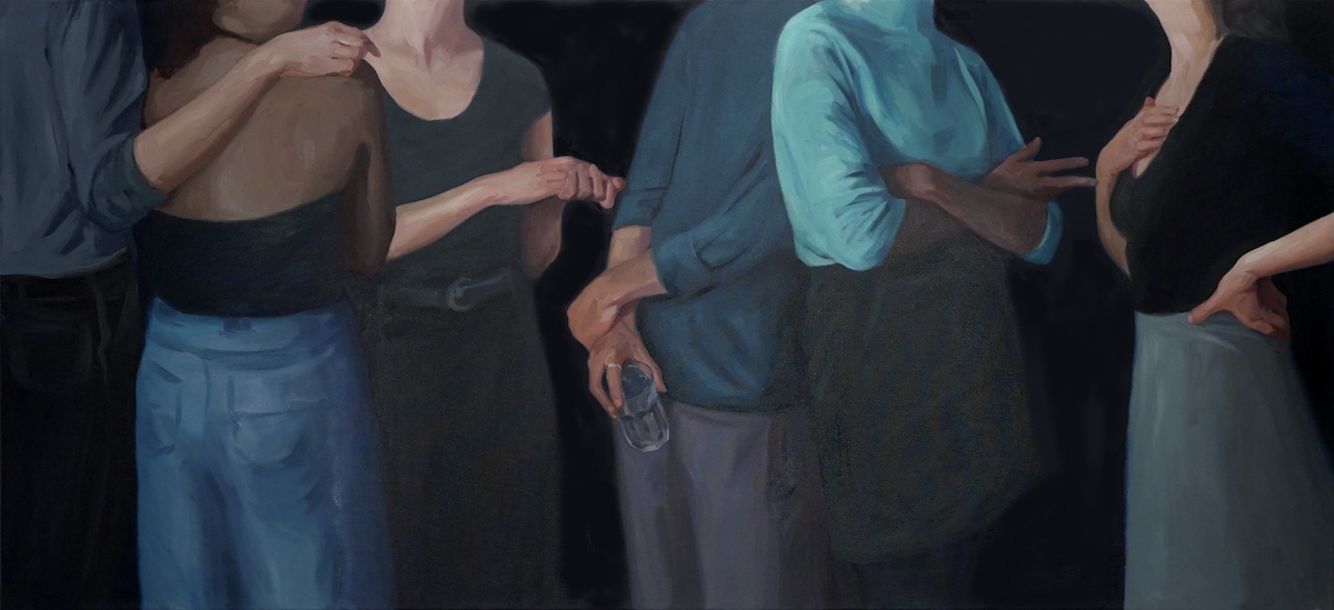 2022_Eloise Gillow_Virtual_The Gathering_Oil on canvas_185x85cm