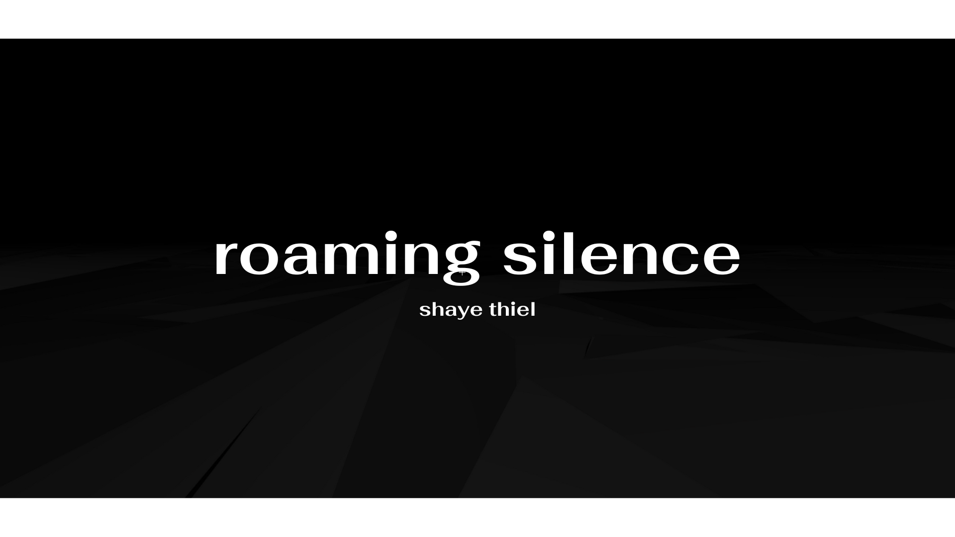 roaming silence shaye thiel