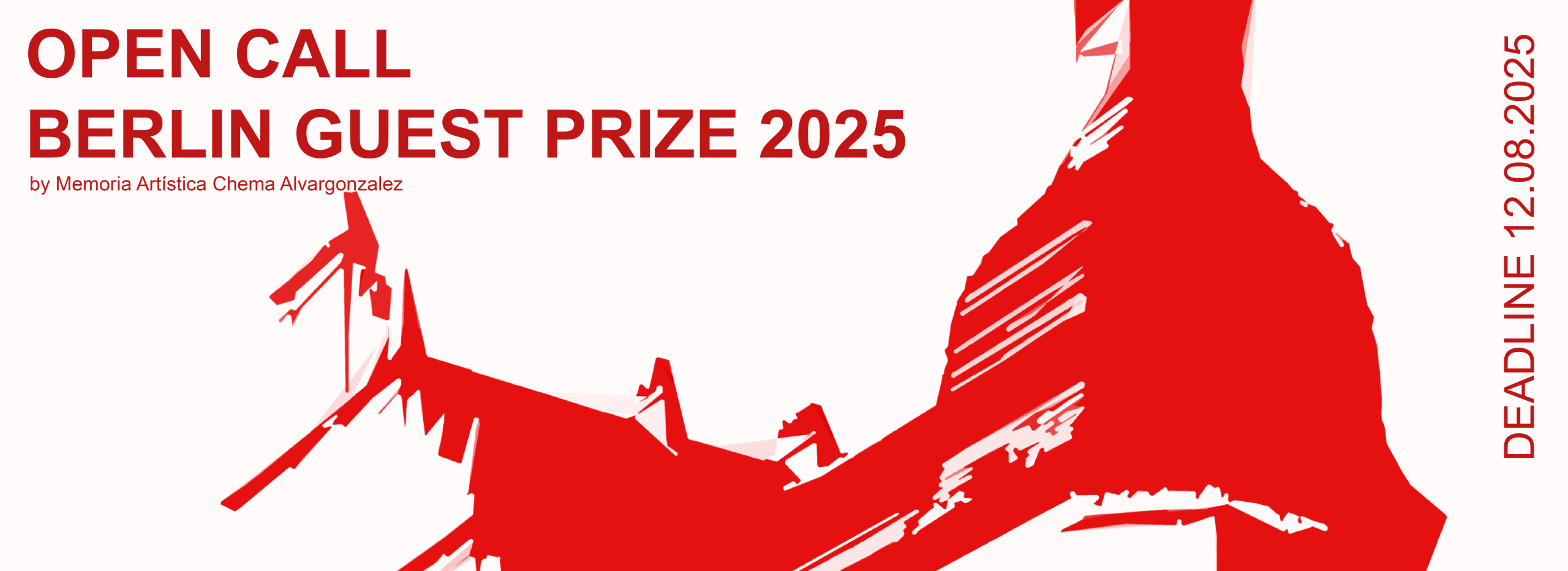 Banner announcing the open call for GlogauAIR Berlin Guest Artist Prize 2025