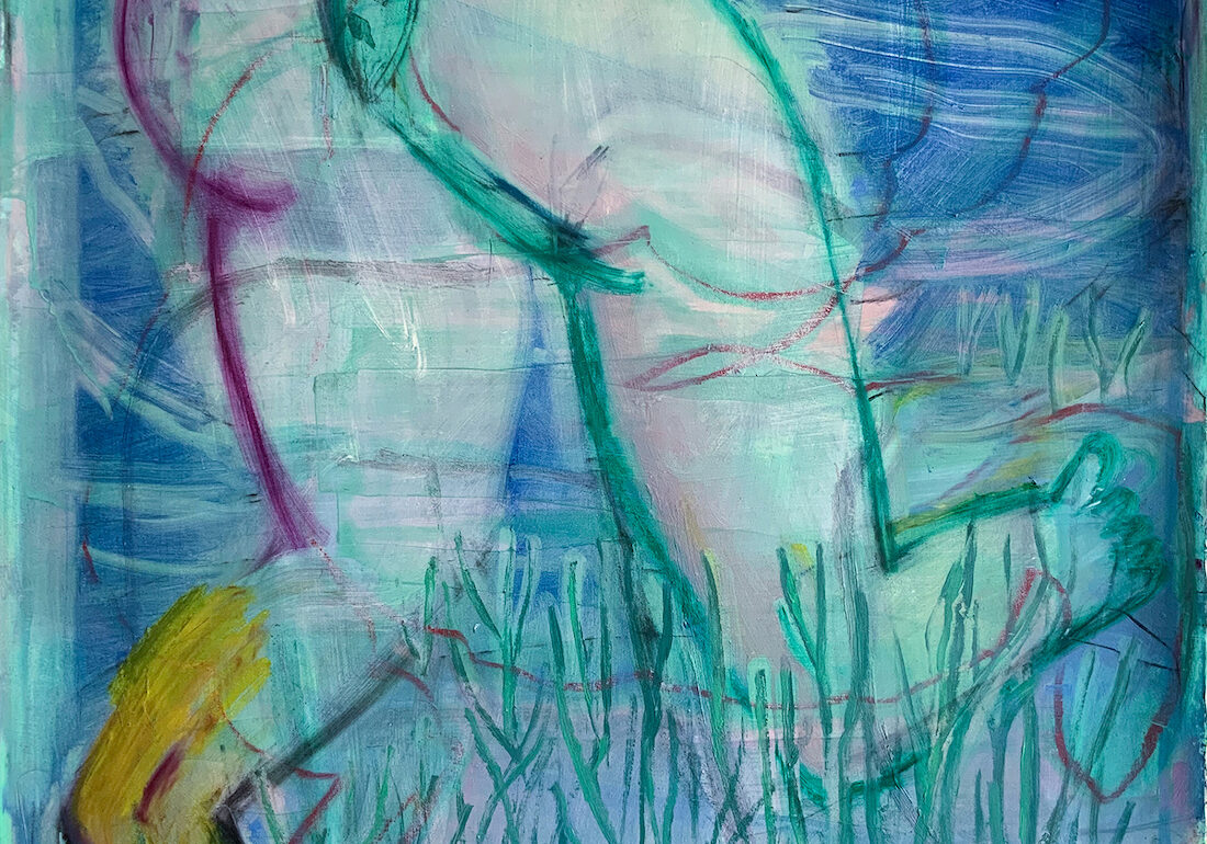 2022_Martyna Lebryk_profile_Sirens 70x83cm oil and oil pastel on paper