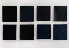 M.E, Sparks, Night as Sheet (No.1-8) 2017, oil on canvas, each approximately 20"x20"